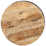 Coffee Table Round 53x43 cm Solid Mango Wood - Rear View