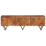 TV Cabinet 140x30x46 cm Solid Wood Mango - Front View