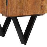 TV Cabinet 140x30x46 cm Solid Wood Mango - Close-Up Angle