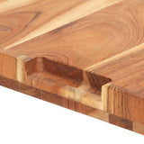 Chopping Board 60x40x4 cm Solid Acacia Wood - Rear View