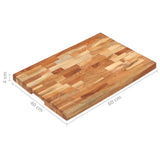 Chopping Board 60x40x4 cm Solid Acacia Wood - Close-Up Angle