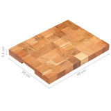 Chopping Board 40x30x3.8 cm Solid Acacia Wood - Close-Up Angle