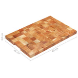 Chopping Board 60x40x3.8 cm Solid Acacia Wood - Close-Up Angle