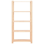 5-Tier Storage Racks 2 pcs 80x38x170 cm Solid Pinewood 250 kg