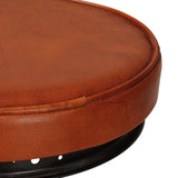 Bar Stools 2 pcs Black and Brown Real Goat Leather