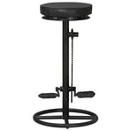 Bar Stools 2 pcs Black Real Goat Leather