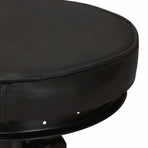Bar Stools 2 pcs Black Real Goat Leather
