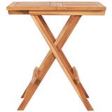 Folding Bistro Table 60x60x65 cm Solid Teak Wood - Front View