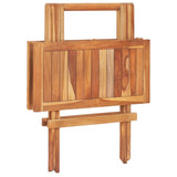 Folding Bistro Table 60x60x65 cm Solid Teak Wood - Top-Down View
