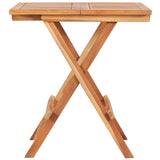 3 Piece Folding Bistro Set Solid Teak Wood - Side View