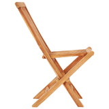 3 Piece Folding Bistro Set Solid Teak Wood - Low Angle