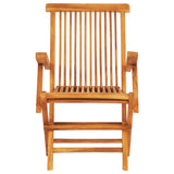 7 Piece Folding Outdoor Dining Set Solid Teak Wood - Low Angle