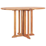 Folding Butterfly Garden Table 120x70x75 cm Solid Teak Wood - Front View