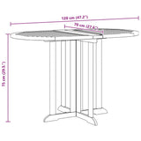 Folding Butterfly Garden Table 120x70x75 cm Solid Teak Wood - Extra Image