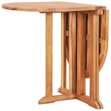 5 Piece Folding Outdoor Dining Set Solid Teak Wood - 45-Degree Angle