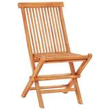 5 Piece Folding Outdoor Dining Set Solid Teak Wood - Low Angle