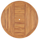 Garden Table 150x76 cm Solid Teak Wood - Top-Down View