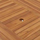 Garden Table 150x76 cm Solid Teak Wood - Rear View