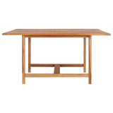Garden Table 150x150x76 cm Solid Teak Wood - Front View