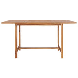 Garden Table 150x150x76 cm Solid Teak Wood - Side View