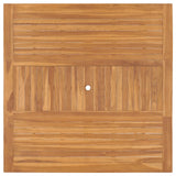 Garden Table 150x150x76 cm Solid Teak Wood - Top-Down View