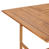 Garden Table 150x150x76 cm Solid Teak Wood - 45-Degree Angle