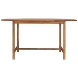 Garden Table 150x150x75 cm Solid Teak Wood - Front View