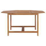 Garden Table 150x150x75 cm Solid Teak Wood - Side View