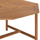 Garden Table 150x150x75 cm Solid Teak Wood - 45-Degree Angle