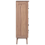 Highboard 60x30x100 cm Solid Teak Wood - Side View