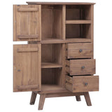 Highboard 60x30x100 cm Solid Teak Wood - 45-Degree Angle