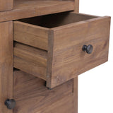 Highboard 60x30x100 cm Solid Teak Wood - Rear View