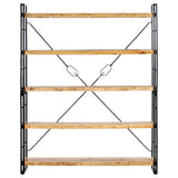 5-Tier Bookcase 140x30x180 cm Solid Mango Wood