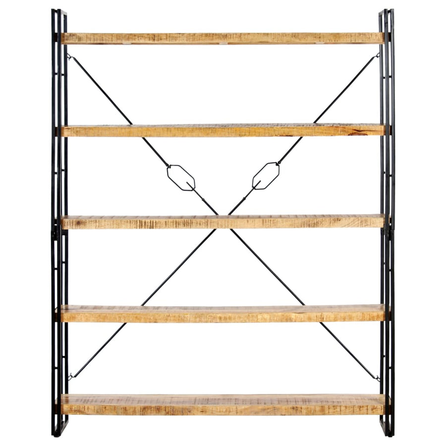 5-Tier Bookcase 140x30x180 cm Solid Mango Wood