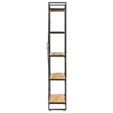 5-Tier Bookcase 140x30x180 cm Solid Mango Wood - Side View