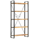 5-Tier Bookcase 90x30x180 cm Solid Mango Wood
