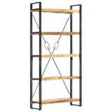 5-Tier Bookcase 90x30x180 cm Solid Mango Wood - Extra Image