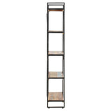 5-Tier Bookcase 140x30x180 cm Solid Reclaimed Wood - Side View
