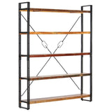 5-Tier Bookcase 140x30x180 cm Solid Reclaimed Wood