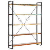 5-Tier Bookcase 140x30x180 cm Solid Reclaimed Wood - Extra Image