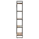 5-Tier Bookcase 90x30x180 cm Solid Reclaimed Wood - Side View