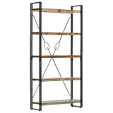 5-Tier Bookcase 90x30x180 cm Solid Reclaimed Wood - Low Angle