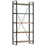 5-Tier Bookcase 90x30x180 cm Solid Reclaimed Wood