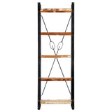 5-Tier Bookcase 60x30x180 cm Solid Reclaimed Wood - Front View