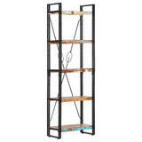 5-Tier Bookcase 60x30x180 cm Solid Reclaimed Wood - Close-Up Angle