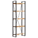 5-Tier Bookcase 60x30x180 cm Solid Reclaimed Wood - Low Angle