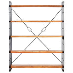5-Tier Bookcase 140x30x180 cm Solid Acacia Wood