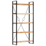 5-Tier Bookcase 90x30x180 cm Solid Acacia Wood