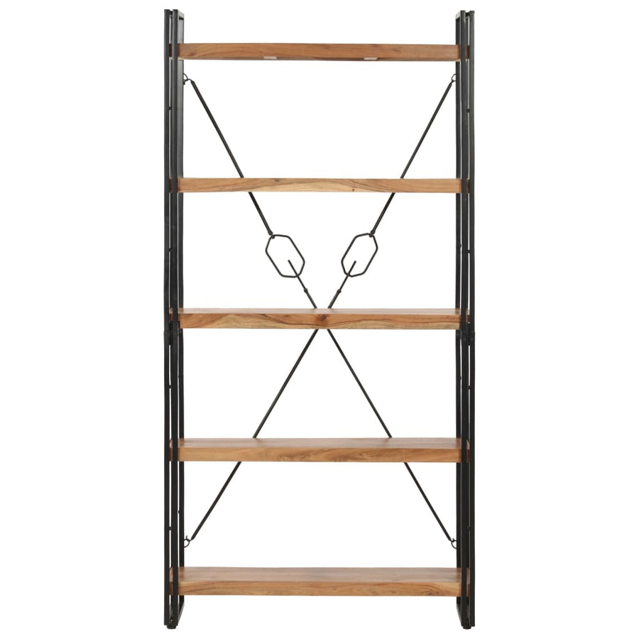 5-Tier Bookcase 90x30x180 cm Solid Acacia Wood