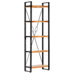 5-Tier Bookcase 60x30x180 cm Solid Acacia Wood